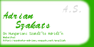 adrian szakats business card